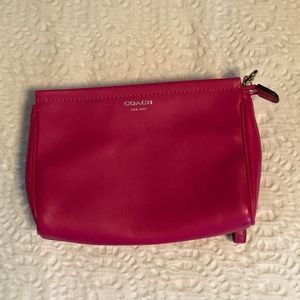Coach Pink Leather Wristlet